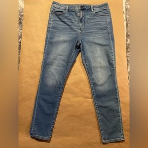 Light blue gently worn jeans.